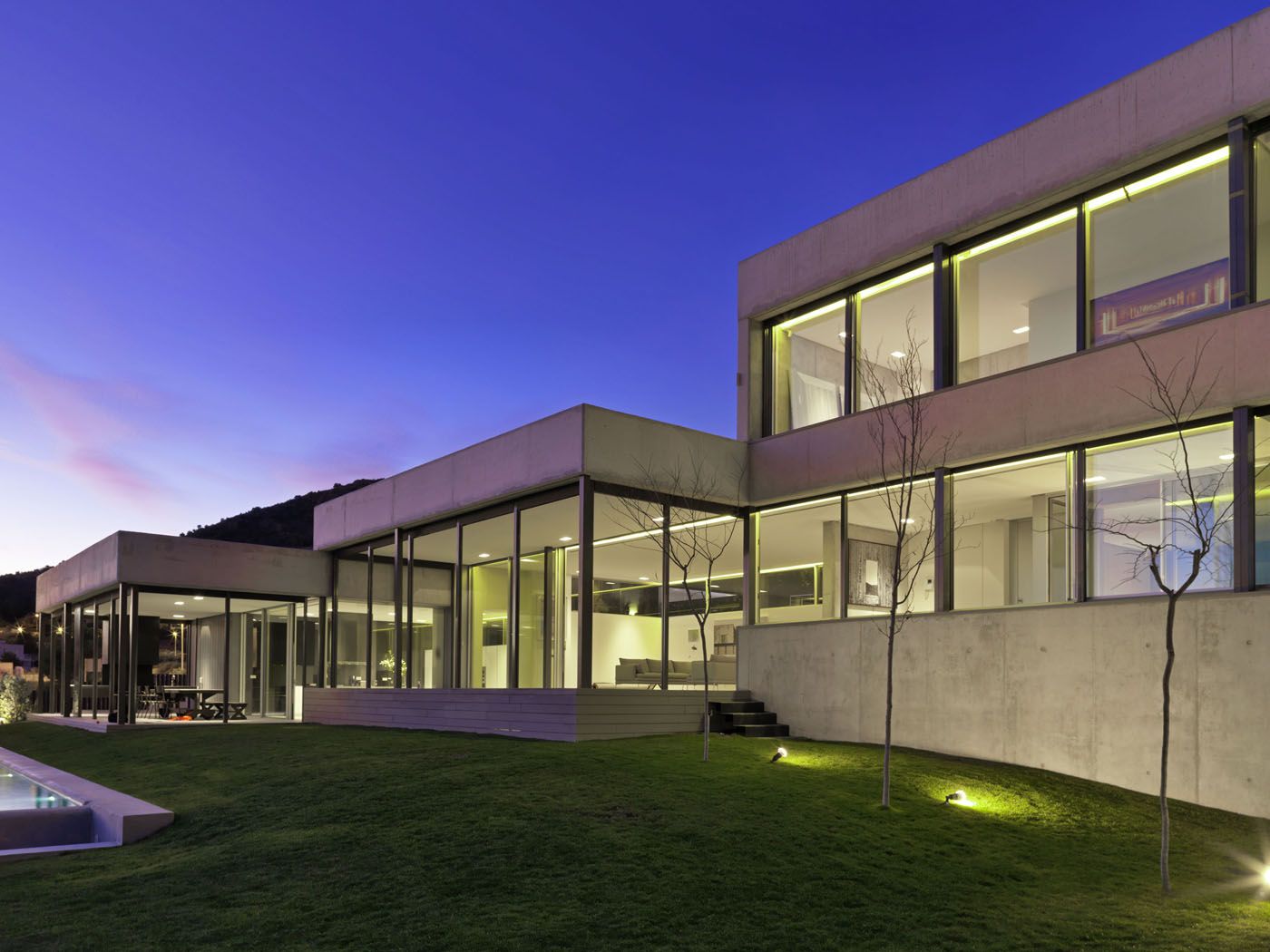 Vivienda unifamiliar con hormigón visto